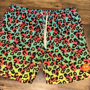 Vilebrequin Red and Yellow Swim Trunks Bold Design